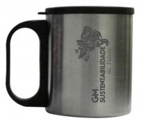Caneca em inox escovado 180 ml. ref. MUG392